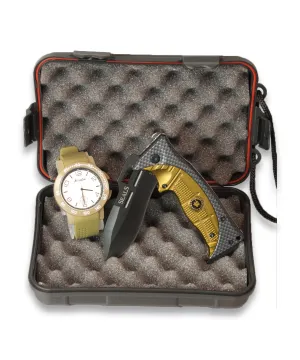 Set reloj coyote + navaja albainox (color negro) incluye caja pvc