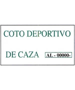 Tablilla 1º coto deportivo 50x33 