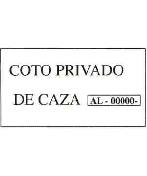 Tablilla 1º coto privado 50x33