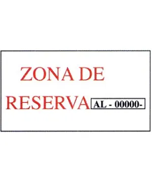 Tablilla 1º zona de reserva 50x33