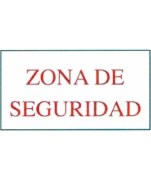 Tablilla 1º zona de seguridad 50x33