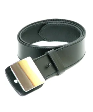 Cinturón de cuero hebilla lisa níquel Cinturón de cuero hebilla lisa níquel