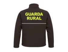 Cazadora polar para guarda rural - Marrón - Softshell