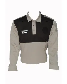 Polo guarda rural manga larga marrón