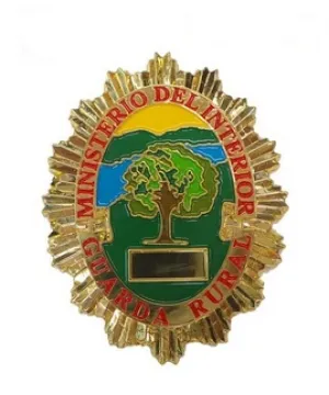 Placa metálica de cartera para Guarda rural